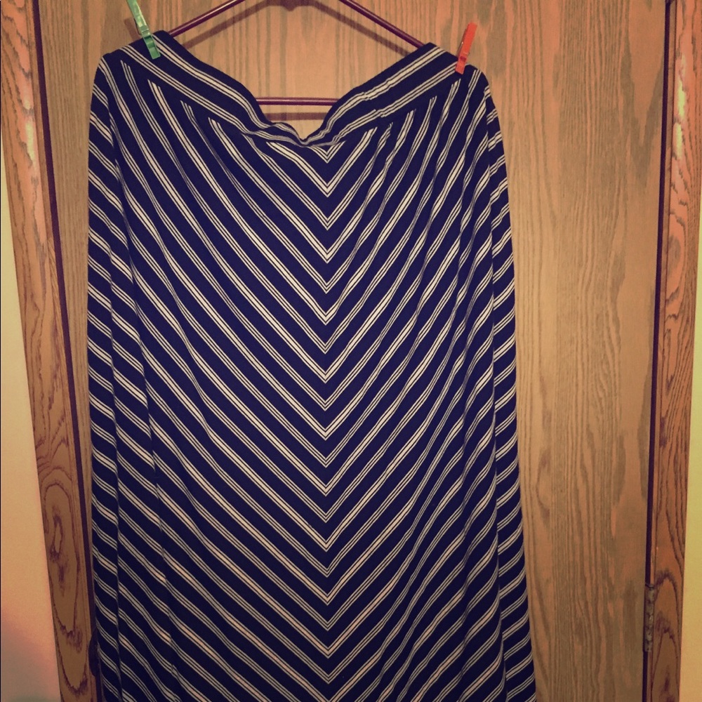 Striped Long Skirt 3x